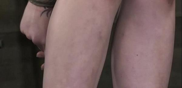  Nipple tortured sub Mollie Rose flogged